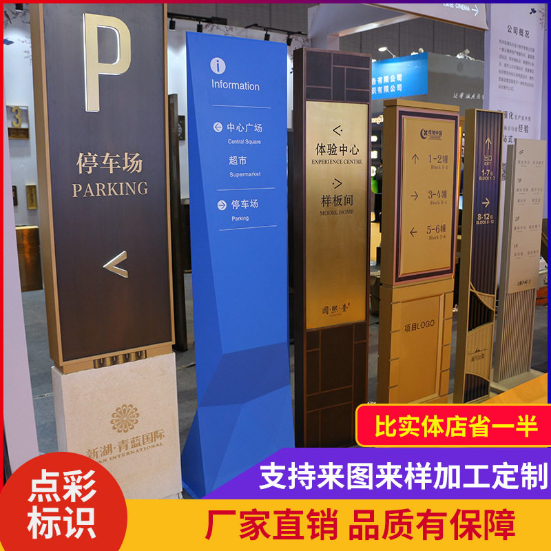 户外小区停车场导视分流指示牌
