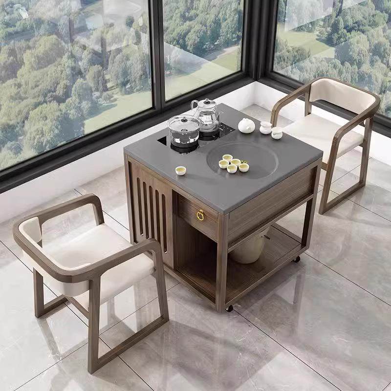 实木整茶家用小型阳桌台客厅桌新中式一套可移茶动GEA茶桌一体泡