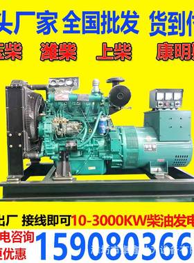 潍坊柴油发电机组30 50 100 300 800 1000KW养殖三相380V两相
