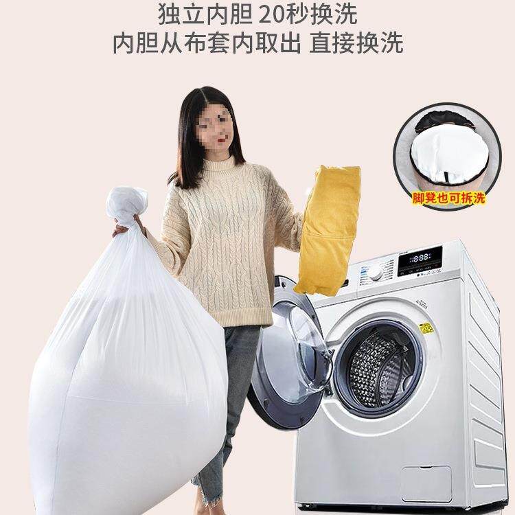 懒人豆袋沙发女生可爱卧室可躺南可睡瓜单人小房间榻DD-DH榻米休