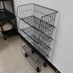 定制网篮置物置物架多移动推车落地层果蔬菜家用卫生间客厅小玩具