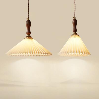 新中式侘餐厅百桃褶装饰灯具日式民宿烛65855店客房卧蜡室胡酒木