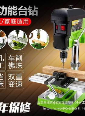 迷你微型十速台钻台钻高41307调速小钻床铣床电钻移动字台其通他