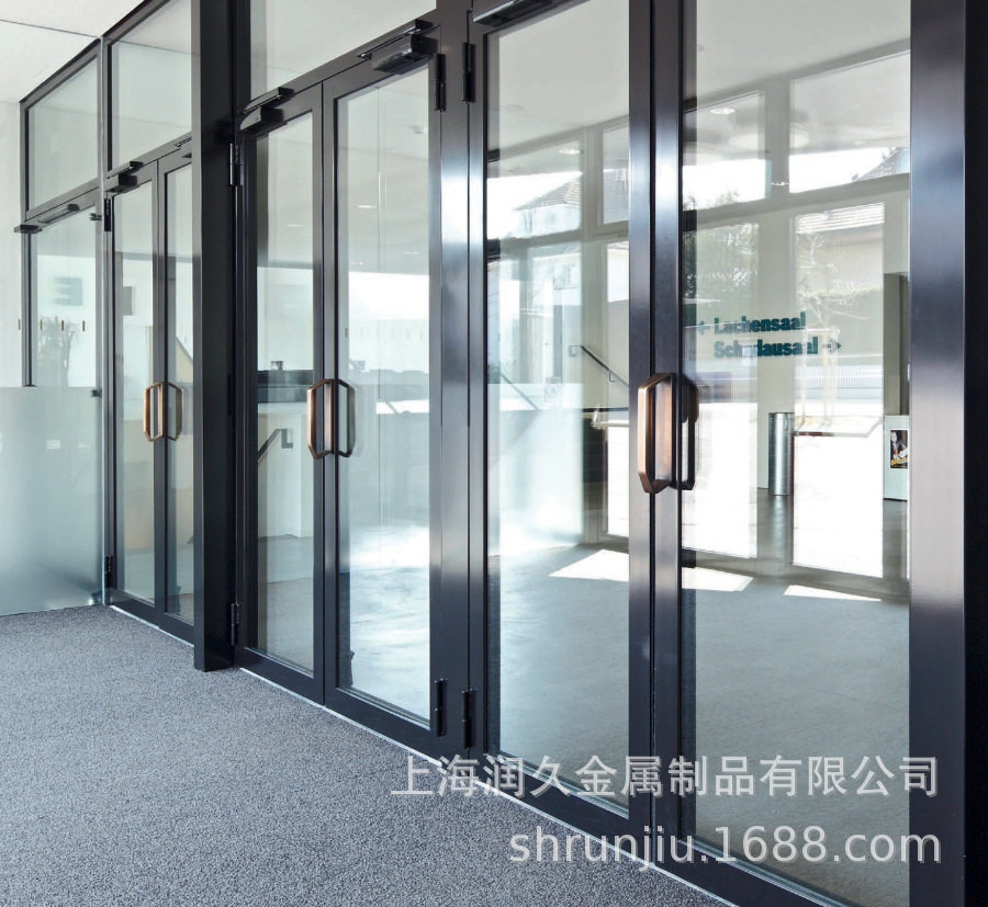 厂家销售304不锈钢防火大玻璃门镀钛不锈钢大玻璃防火门玻璃门