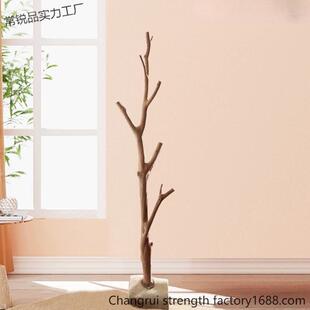 干枝衣帽架天然店木树杈树全实木原挂衣杆落IME地枯木置物架服装