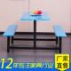 4人6人位食连体不锈钢桌连学校堂学生员工小hlm 7401餐吃店体快餐
