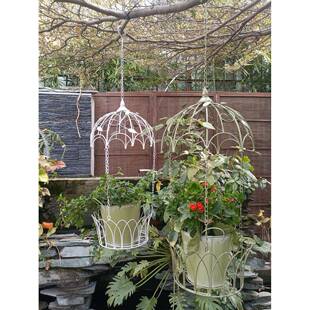 萝欧式铁艺垂吊挂悬花架阳台TL26013链吊篮花架绿植吊盆绿吊兰支