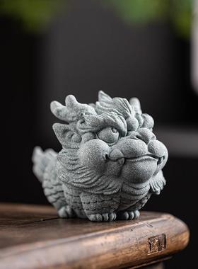 鱼祥瑞tb-73997麟招财神兽栽家居桌面装饰摆件茶桌茶宠摆件缸盆麒