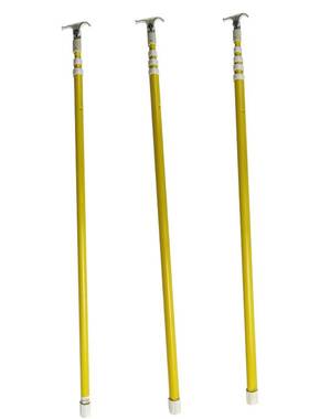 6节美式三角形伸缩操作杆MS225伸展7.8m收缩1.65m防潮绝缘夹线杆