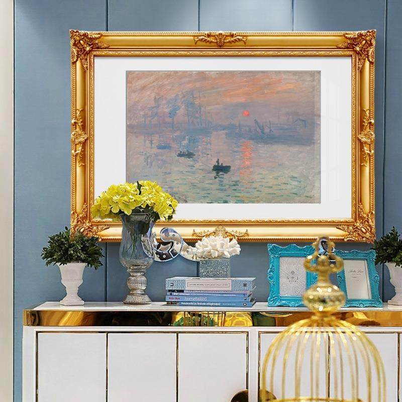 莫客奈饰玄关走廊挂画印象PXQ油画欧式简画欧厅壁画清新横幅装壁