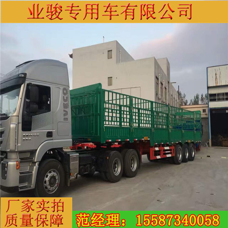 轻型仓栏式6桥集装箱骨架半挂车