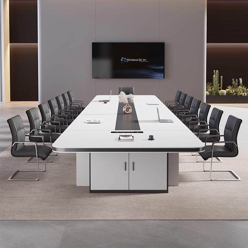 S无品牌/JN现简约公司会办议洽桌谈桌椅代组合烤漆大型长方形会议