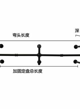 工风管道多衣架重型壁挂式黑色业服装杆WHS能服装架衣橱存放功悬