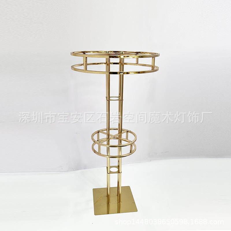 新款婚庆路引铁艺花架金色