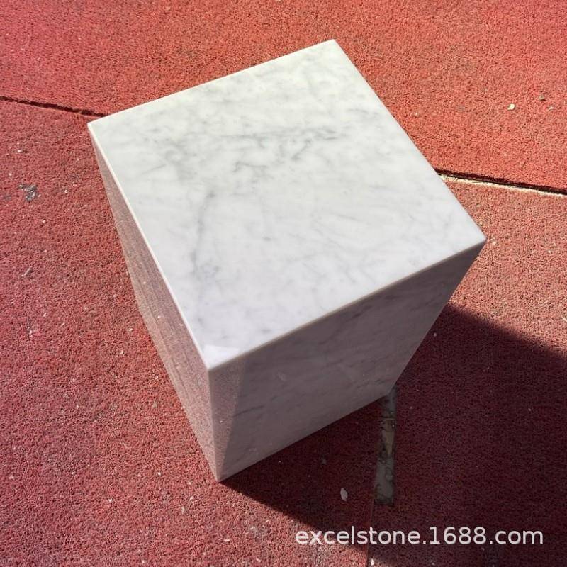 天然大理石底座卡29010拉基摆拉白客厅落地摆件座玄台关展示柱台