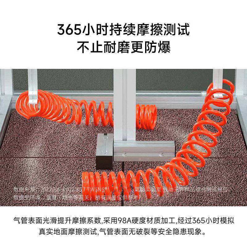 TWNS台氣螺山耐斯PU弹簧气管气动空388压机气S管高8mm压伸缩管气