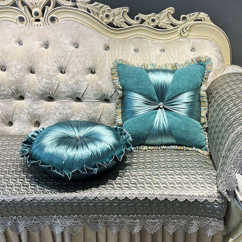 欧式DD101429式高奢华沙发靠枕雪美尼档尔料长方形腰枕抱枕面含芯