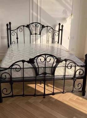 铁艺床/档式铁高欧架床/铁艺床床1.5白色公主床/FK0026床架双人床