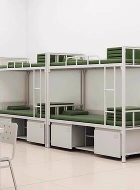 1锁4制营具上IJN下铺高低铁架式床双层床带款宿舍内务柜制式学习