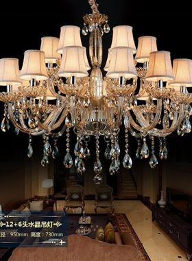 20用21新款欧式吊灯客厅水晶灯奢华厅MD4763大气家室温馨卧餐蜡烛