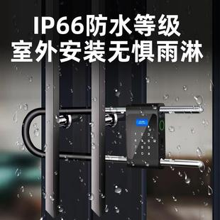 防水玻璃UU9型指纹商铺店禁面大门智能门刷卡密码门锁锁电子挂锁