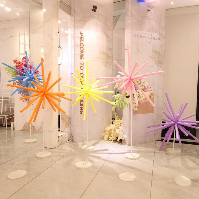 多巴胺烟花绽放路引舞台迎宾摆件彩色花园风酒店婚礼堂道具装饰