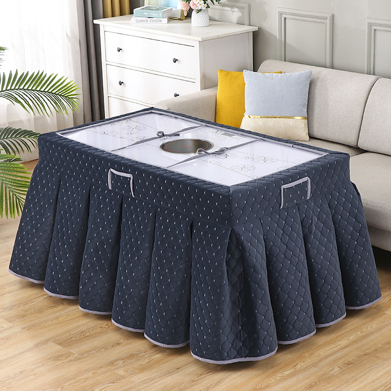 长方形烤火桌子罩加绒加厚茶几电取暖桌布罩电炉罩烤火罩新款