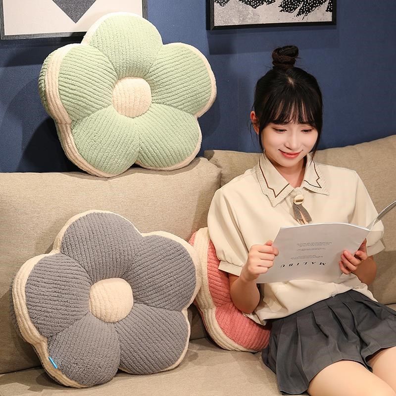 花朵抱枕靠背垫沙护客厅靠垫办公室腰垫腰午枕头可爱靠睡枕床发上