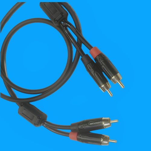 发烧级带屏蔽双莲花头二对二音频线2RCA红白线功放音响连接线