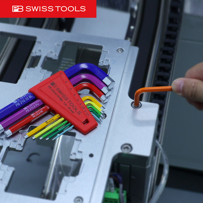 瑞士PB球头内六角扳手彩虹装加长原装公制平头六角匙彩色螺丝批