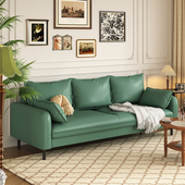 小户型客厅科技布艺沙发轻法式 复古公寓沙发出租房卧室双人小沙发