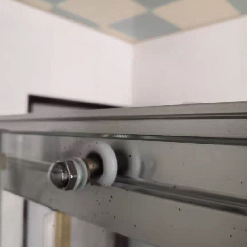 玻璃移门移门滑轮轨道轮子上轨道滚轮浴室玻璃滑轮圆弧形老式滑轮