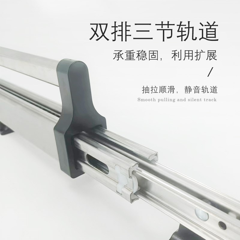 拉拉宜居源头工厂衣柜衣帽间顶装伸缩裤架拉杆