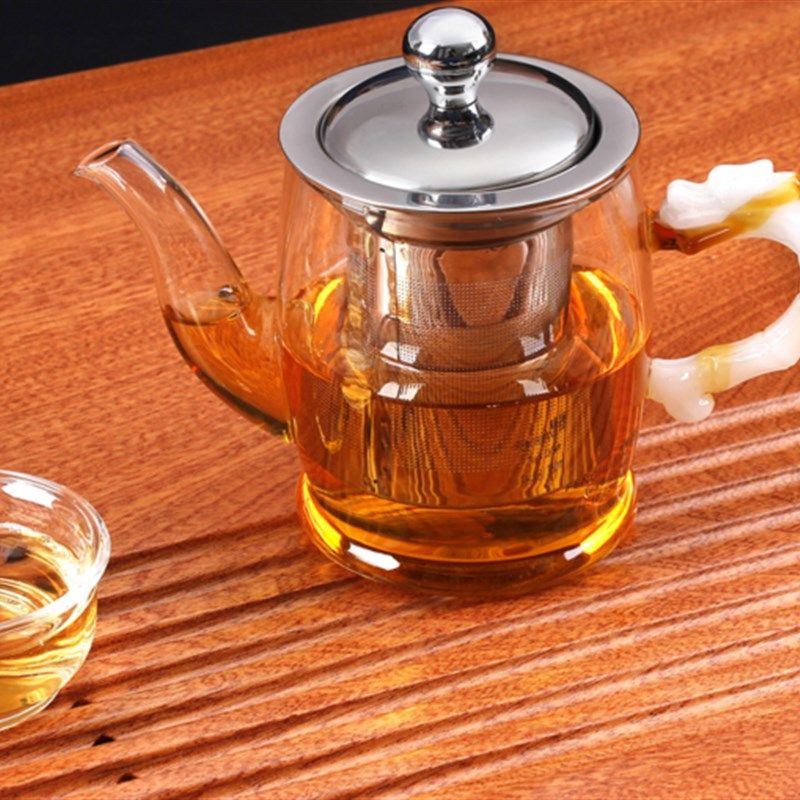 玉兰香耐热玻璃茶壶套装泡花茶壶加厚茶具带过滤煮茶泡茶器紫砂壶