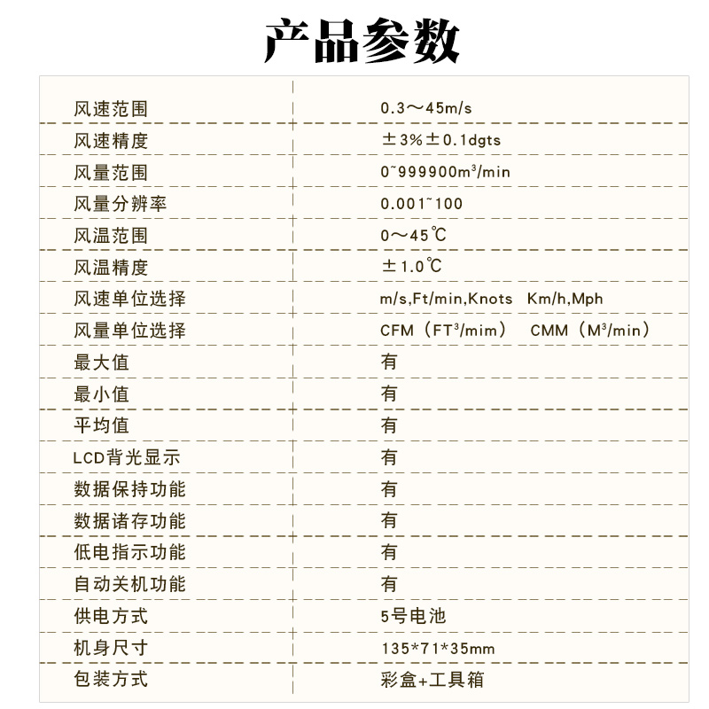 风速仪风量仪风速风量风温仪风速表 风量表 风温计泰克曼TD8902