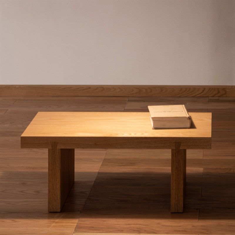 MUMO木墨 守素厚茶几 办公室小户型客厅家用现代简约实木茶桌