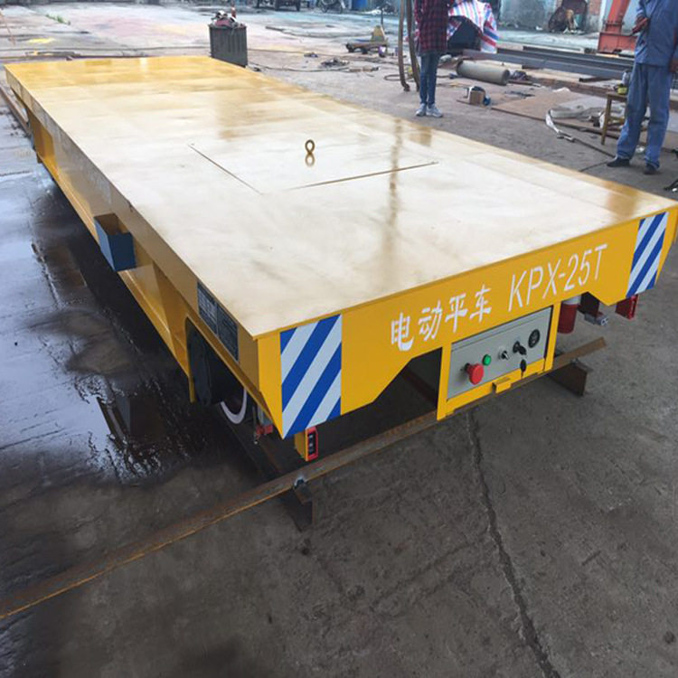 厂家直销工业车间有轨重型电动送料地平车 蓄电池电动轨道搬运车