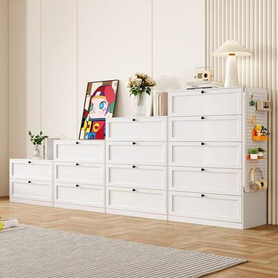 家用钢制五斗柜客厅边柜卧室床尾储物见详情纳抽收屉现简约铁柜艺