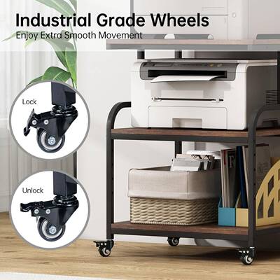 印机架子办公置复物架打印机架62401可移层动主机多落地收纳架边