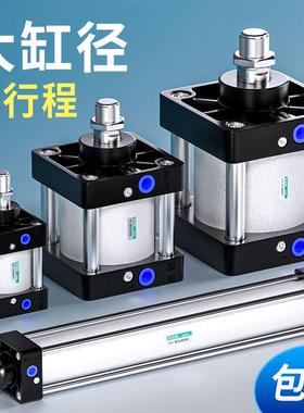 2SC1标准大气缸小型气动全大推x力长行程80x100x25160-S可选带磁