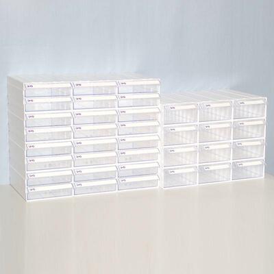 格收纳盒多层屉INV式材大料商用格子多分类透明桌面储抽物