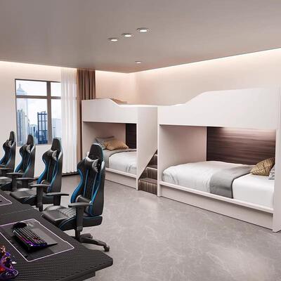 双层宿舍GD-125床太空舱寓上下高低床青旅宿公床铺宾馆床民标间高