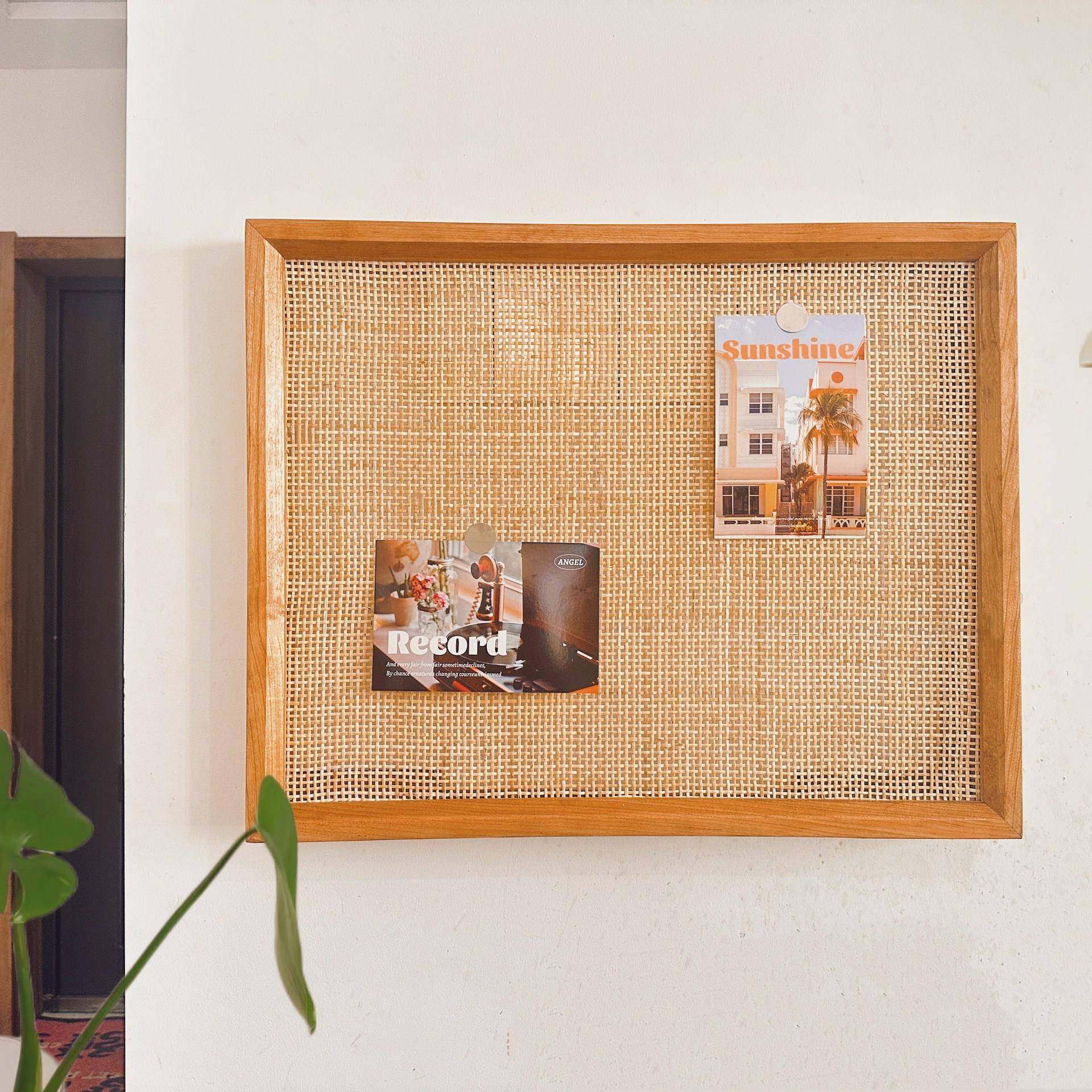 免打孔实木电意表装饰画制遮挡墙上创留言板电F99J566H箱闸箱挂画