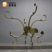 美式 创意家具帽架配衣件木落地卧室挂364衣实钩锌合金青古铜衣帽