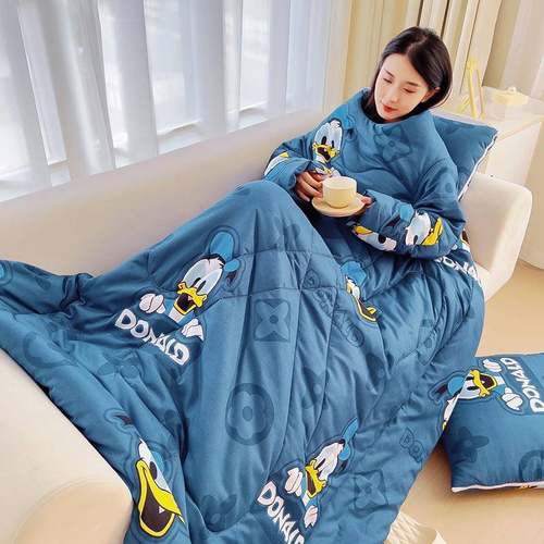 #新款抱枕懒人被斜纹公磨毛整PM204张棉可机睡洗车用办室抱枕午被