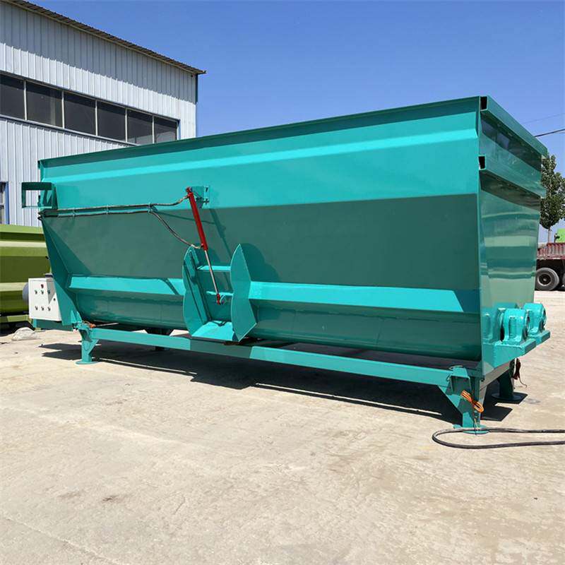 牛羊草料青储混合机电动拌草机内部结构 立式双轴TMR搅拌机图片