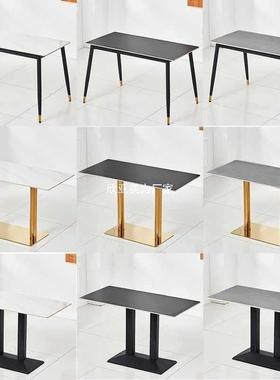 轻奢岩板餐圆桌XGW组合家用小户椅型大理石圆桌现代简约形转盘带