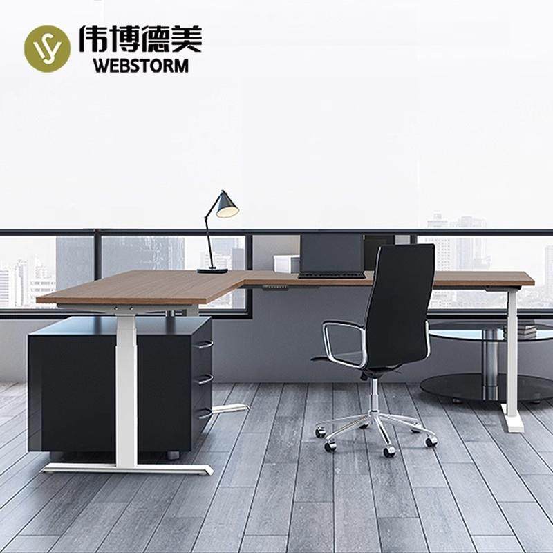 伟博德美F8L转电动升老降角电脑桌职员无品牌/办公桌子板桌拐角单