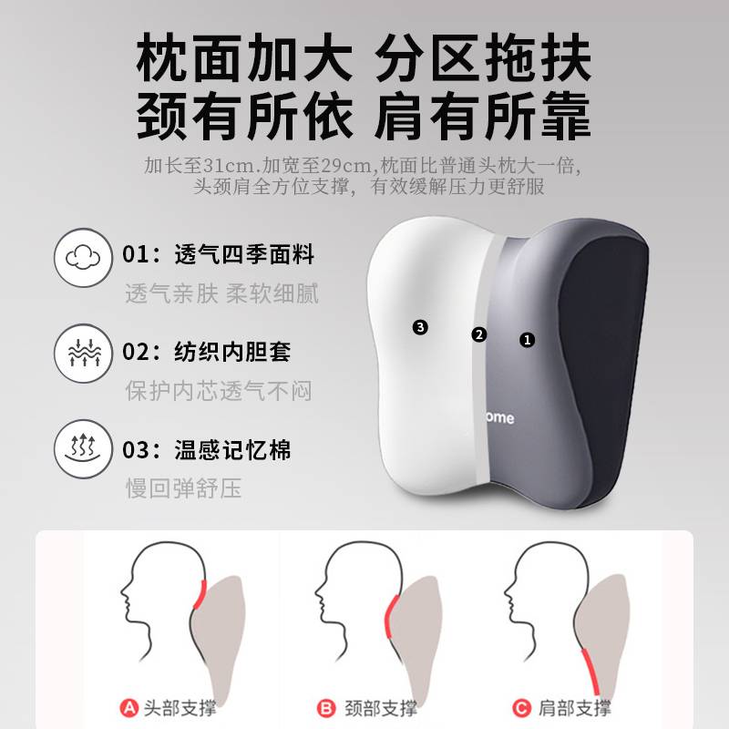 包邮汽车头枕护颈枕车内靠枕车用座椅枕头记忆棉护腰靠垫四季