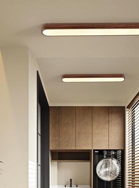 极简日式古桃复木纹长条走廊衣过道灯新中式胡阳台玄关帽间吸9899